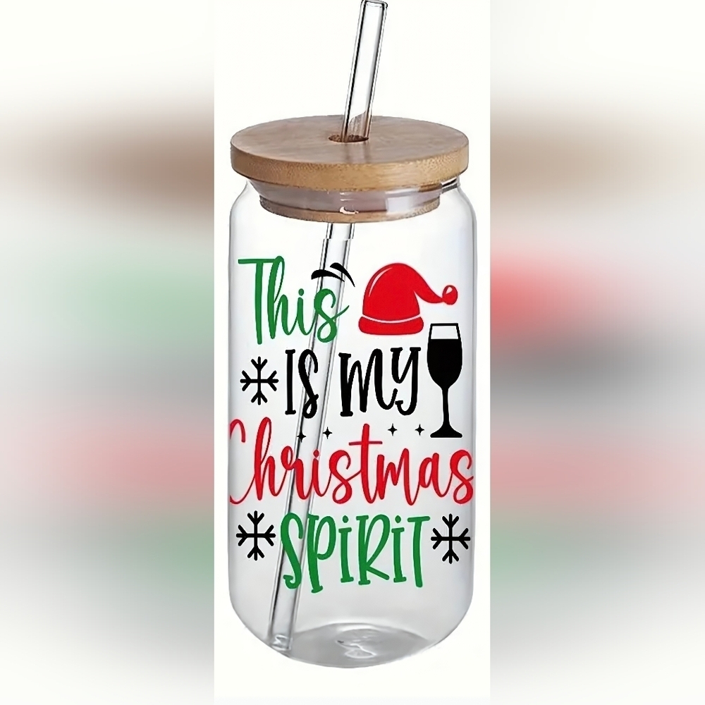 THIS IS MY CHRISTMAS SPIRIT Glass Tumbler